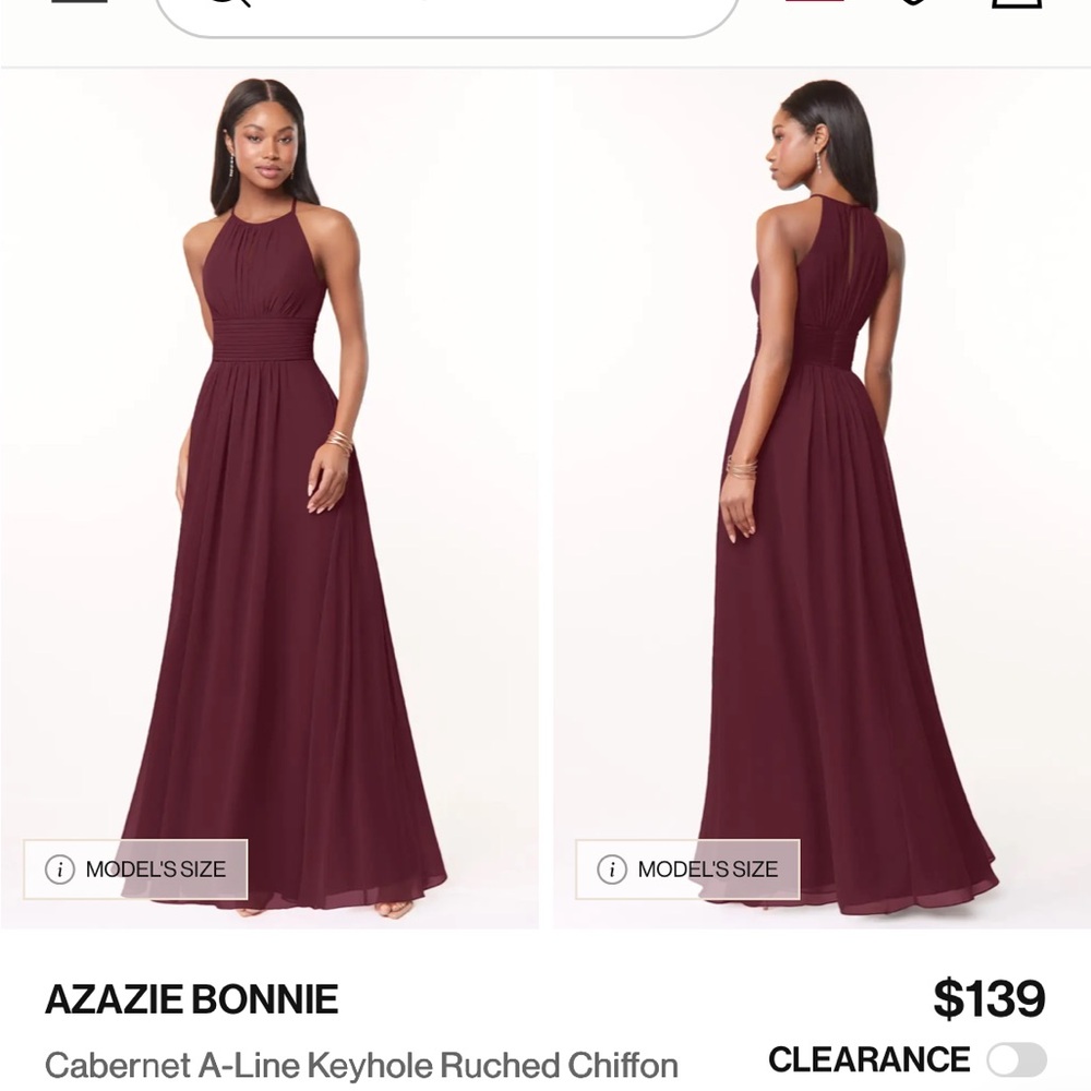 Azazie Cabernet Bridesmaid Dress